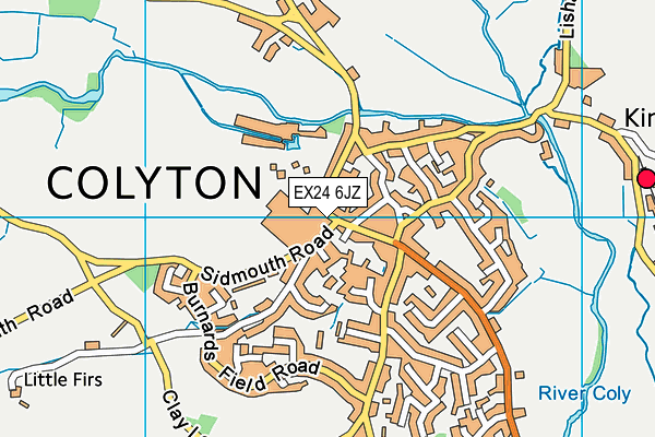 EX24 6JZ map - OS VectorMap District (Ordnance Survey)