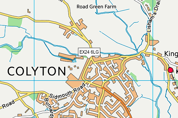 EX24 6LG map - OS VectorMap District (Ordnance Survey)