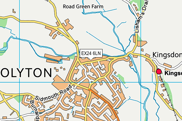 EX24 6LN map - OS VectorMap District (Ordnance Survey)