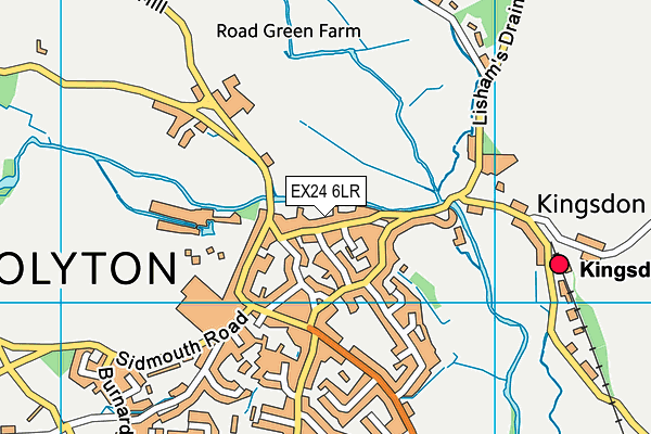 EX24 6LR map - OS VectorMap District (Ordnance Survey)