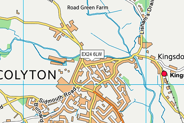 EX24 6LW map - OS VectorMap District (Ordnance Survey)