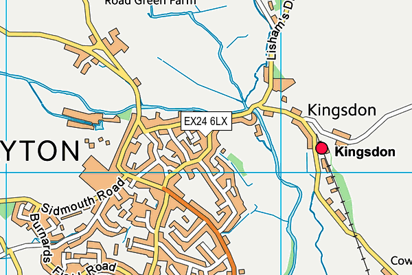 EX24 6LX map - OS VectorMap District (Ordnance Survey)