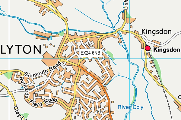 EX24 6NB map - OS VectorMap District (Ordnance Survey)