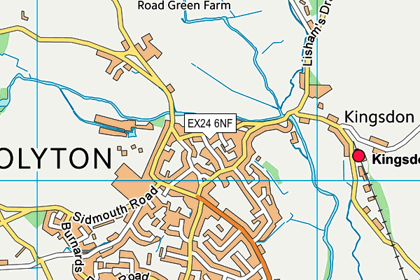 EX24 6NF map - OS VectorMap District (Ordnance Survey)