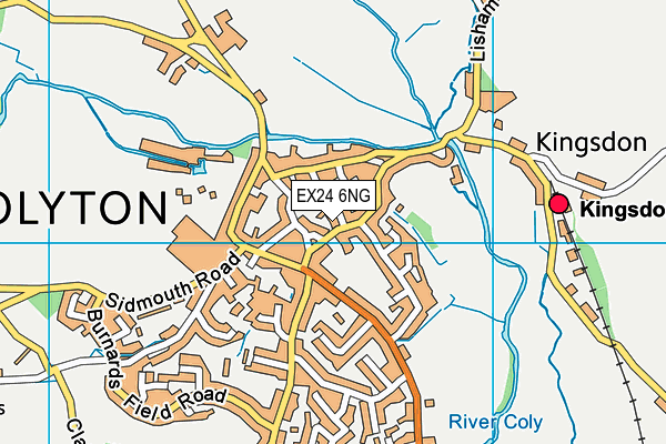 EX24 6NG map - OS VectorMap District (Ordnance Survey)