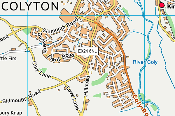 EX24 6NL map - OS VectorMap District (Ordnance Survey)