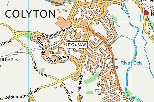 EX24 6NW map - OS VectorMap District (Ordnance Survey)