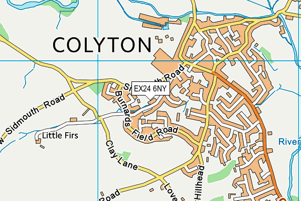 EX24 6NY map - OS VectorMap District (Ordnance Survey)