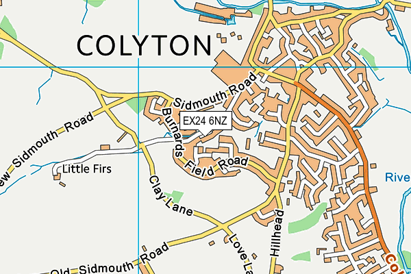 EX24 6NZ map - OS VectorMap District (Ordnance Survey)