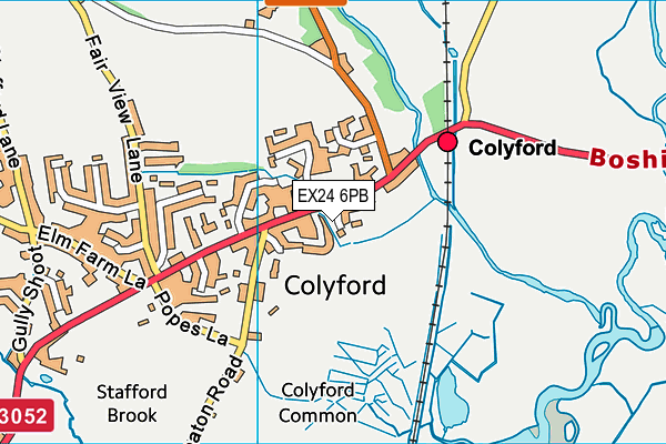 EX24 6PB map - OS VectorMap District (Ordnance Survey)