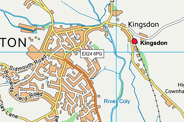 EX24 6PG map - OS VectorMap District (Ordnance Survey)