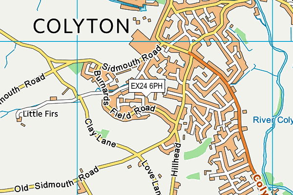 EX24 6PH map - OS VectorMap District (Ordnance Survey)