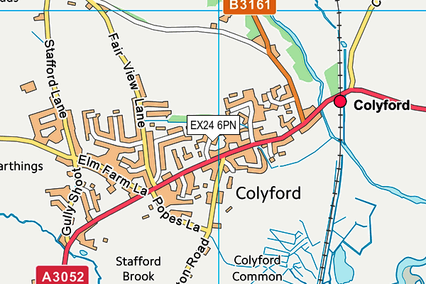 EX24 6PN map - OS VectorMap District (Ordnance Survey)