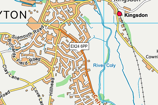 EX24 6PP map - OS VectorMap District (Ordnance Survey)