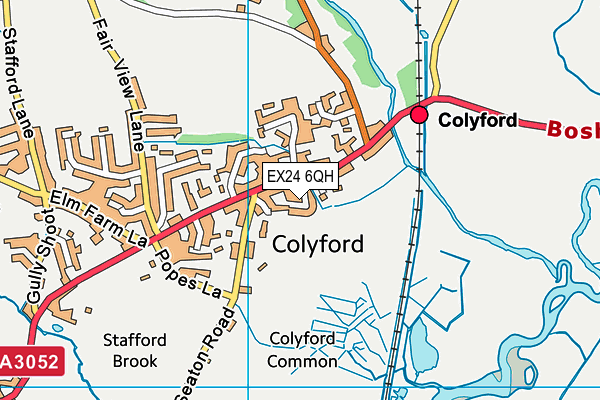 EX24 6QH map - OS VectorMap District (Ordnance Survey)