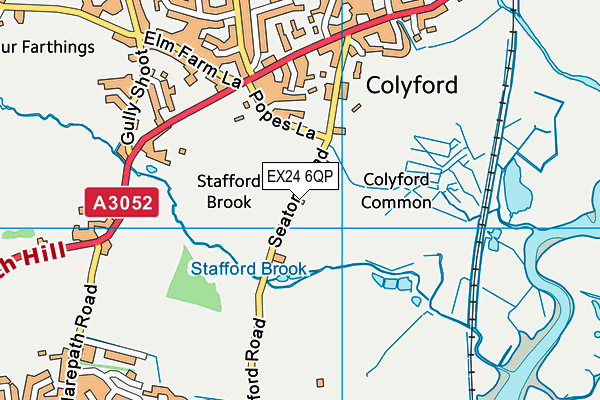 EX24 6QP map - OS VectorMap District (Ordnance Survey)