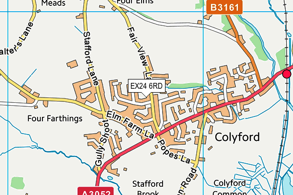 EX24 6RD map - OS VectorMap District (Ordnance Survey)