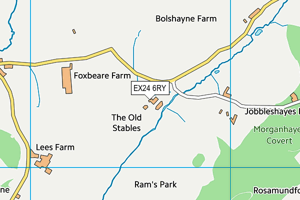 EX24 6RY map - OS VectorMap District (Ordnance Survey)