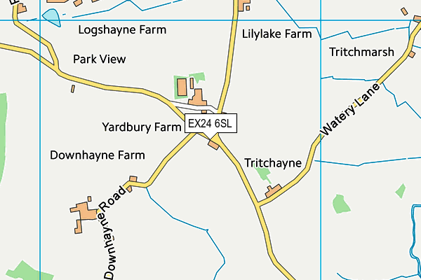 EX24 6SL map - OS VectorMap District (Ordnance Survey)