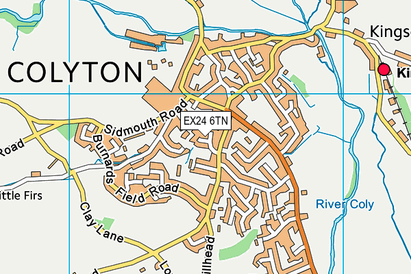 EX24 6TN map - OS VectorMap District (Ordnance Survey)