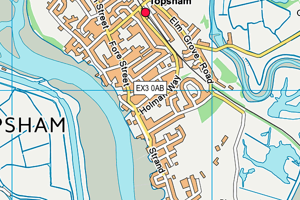EX3 0AB map - OS VectorMap District (Ordnance Survey)