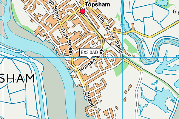 EX3 0AD map - OS VectorMap District (Ordnance Survey)