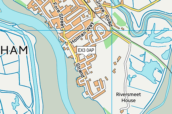EX3 0AP map - OS VectorMap District (Ordnance Survey)