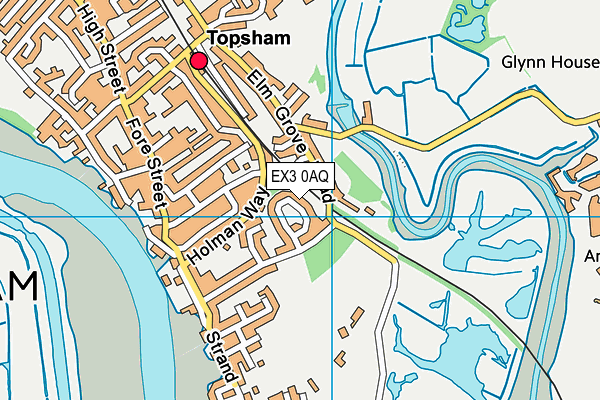 EX3 0AQ map - OS VectorMap District (Ordnance Survey)
