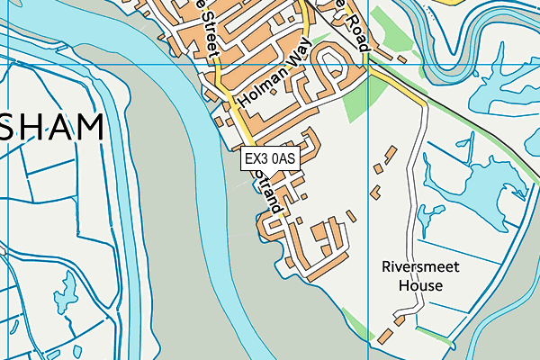EX3 0AS map - OS VectorMap District (Ordnance Survey)