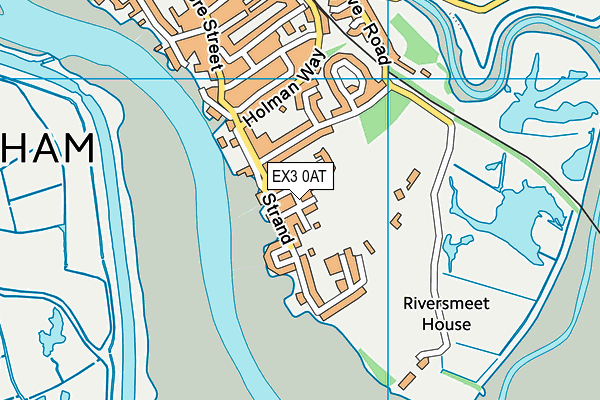 EX3 0AT map - OS VectorMap District (Ordnance Survey)