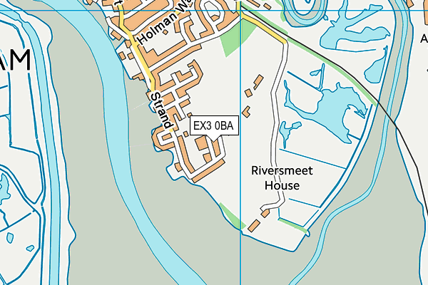 EX3 0BA map - OS VectorMap District (Ordnance Survey)