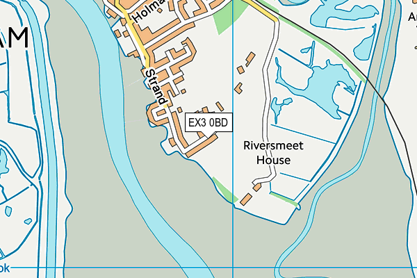 EX3 0BD map - OS VectorMap District (Ordnance Survey)