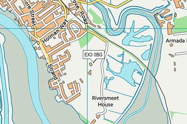 EX3 0BG map - OS VectorMap District (Ordnance Survey)