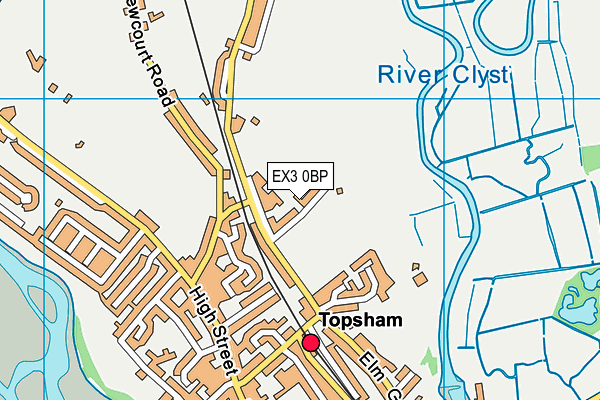 EX3 0BP map - OS VectorMap District (Ordnance Survey)