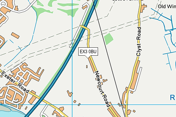 EX3 0BU map - OS VectorMap District (Ordnance Survey)