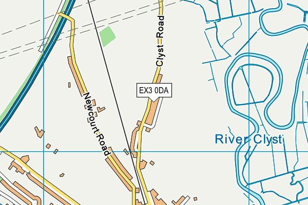 EX3 0DA map - OS VectorMap District (Ordnance Survey)