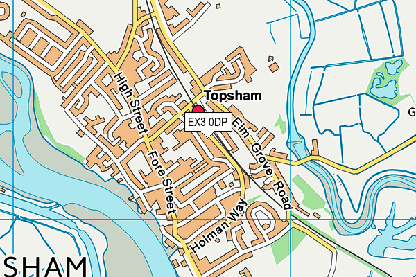 EX3 0DP map - OS VectorMap District (Ordnance Survey)