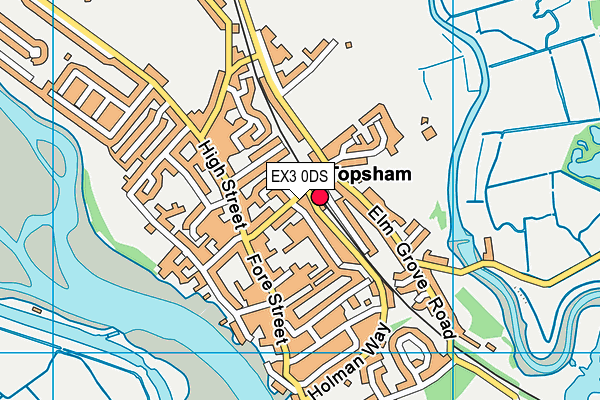 EX3 0DS map - OS VectorMap District (Ordnance Survey)