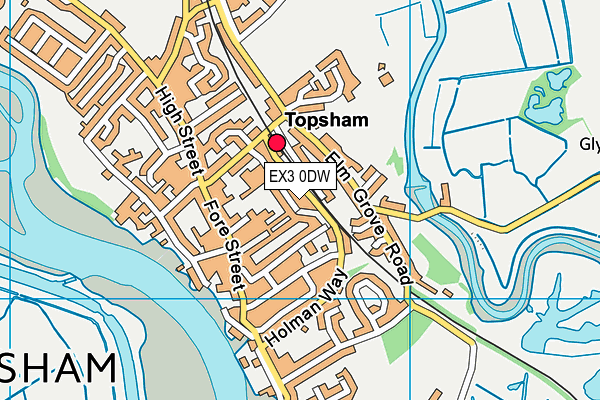 EX3 0DW map - OS VectorMap District (Ordnance Survey)