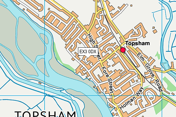 EX3 0DX map - OS VectorMap District (Ordnance Survey)