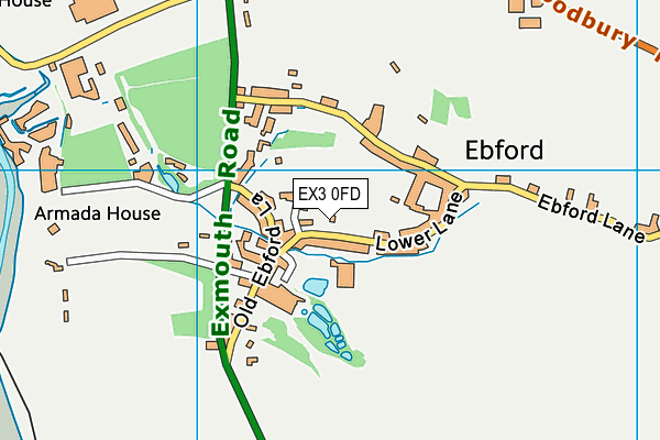 EX3 0FD map - OS VectorMap District (Ordnance Survey)