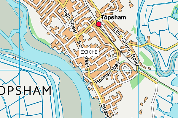 EX3 0HE map - OS VectorMap District (Ordnance Survey)