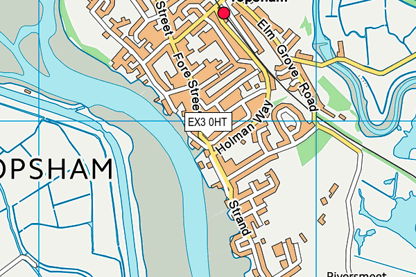 EX3 0HT map - OS VectorMap District (Ordnance Survey)