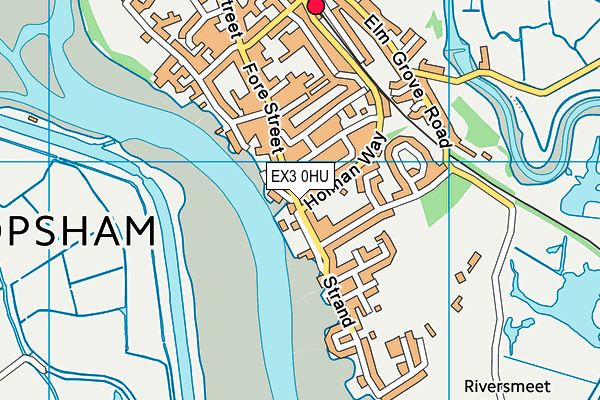 EX3 0HU map - OS VectorMap District (Ordnance Survey)