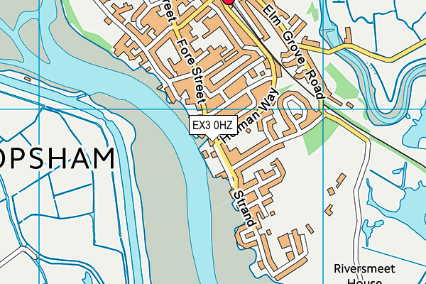 EX3 0HZ map - OS VectorMap District (Ordnance Survey)