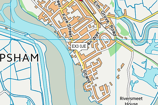 EX3 0JE map - OS VectorMap District (Ordnance Survey)