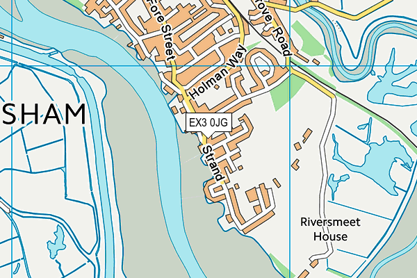 EX3 0JG map - OS VectorMap District (Ordnance Survey)