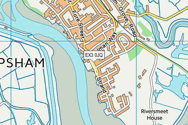 EX3 0JQ map - OS VectorMap District (Ordnance Survey)