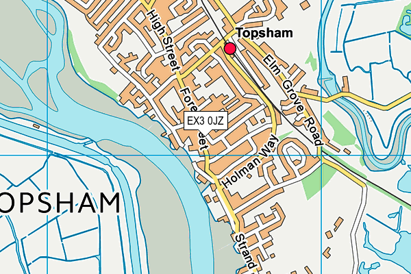 EX3 0JZ map - OS VectorMap District (Ordnance Survey)