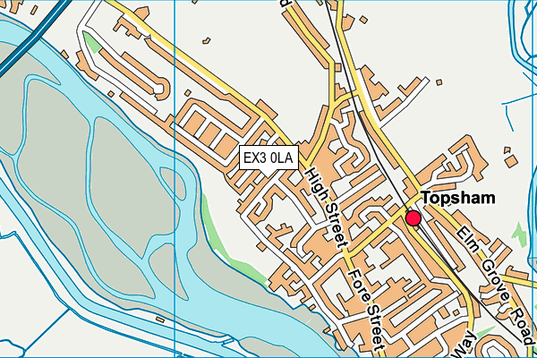 EX3 0LA map - OS VectorMap District (Ordnance Survey)
